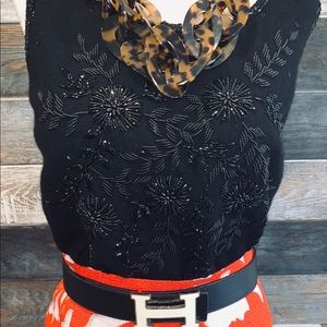 ⬇️$130 VTG 50s camisole sweater beaded  sz 38 / SM